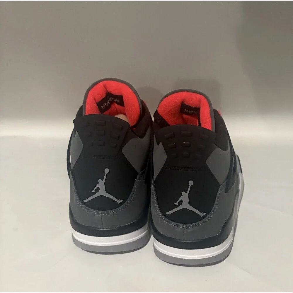 Air Jordan 4 Retro Infrared Mens 13 Dark Grey Black Cement Grey DH6927 061